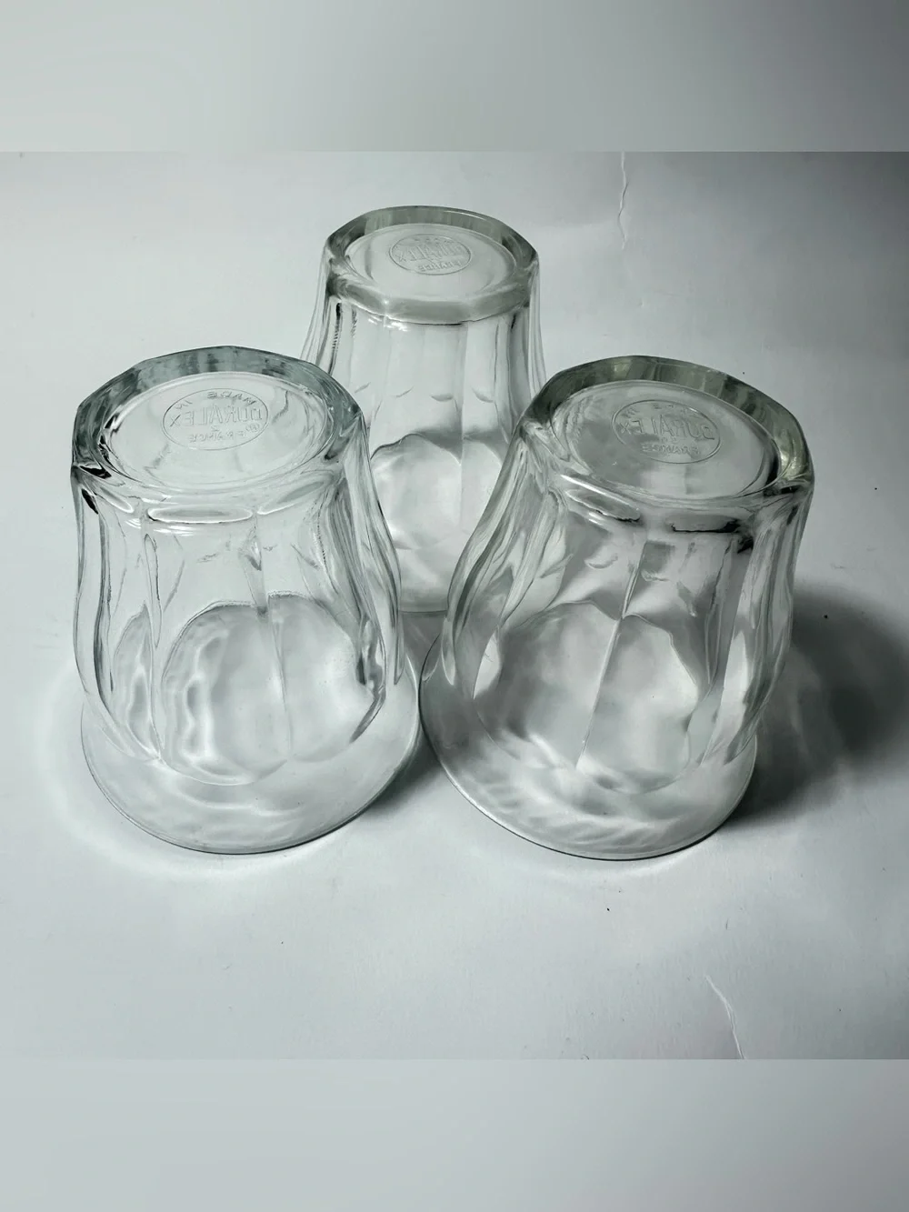 3 Vintage Duralex Picardie Glasses Clear 3.25” 8.4cm 20cl 6.75 oz Made In France